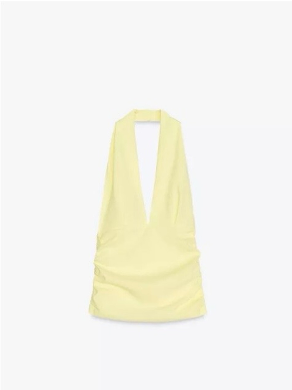 Women's Pale Yellow Halter Top